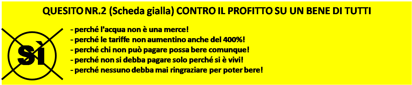 Referendum contro il profitto su un bene di tutti